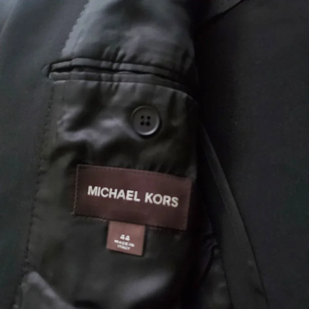 Michael Kors mens suits blazer coat jacket stretch sz 44 regular black $798.00‎